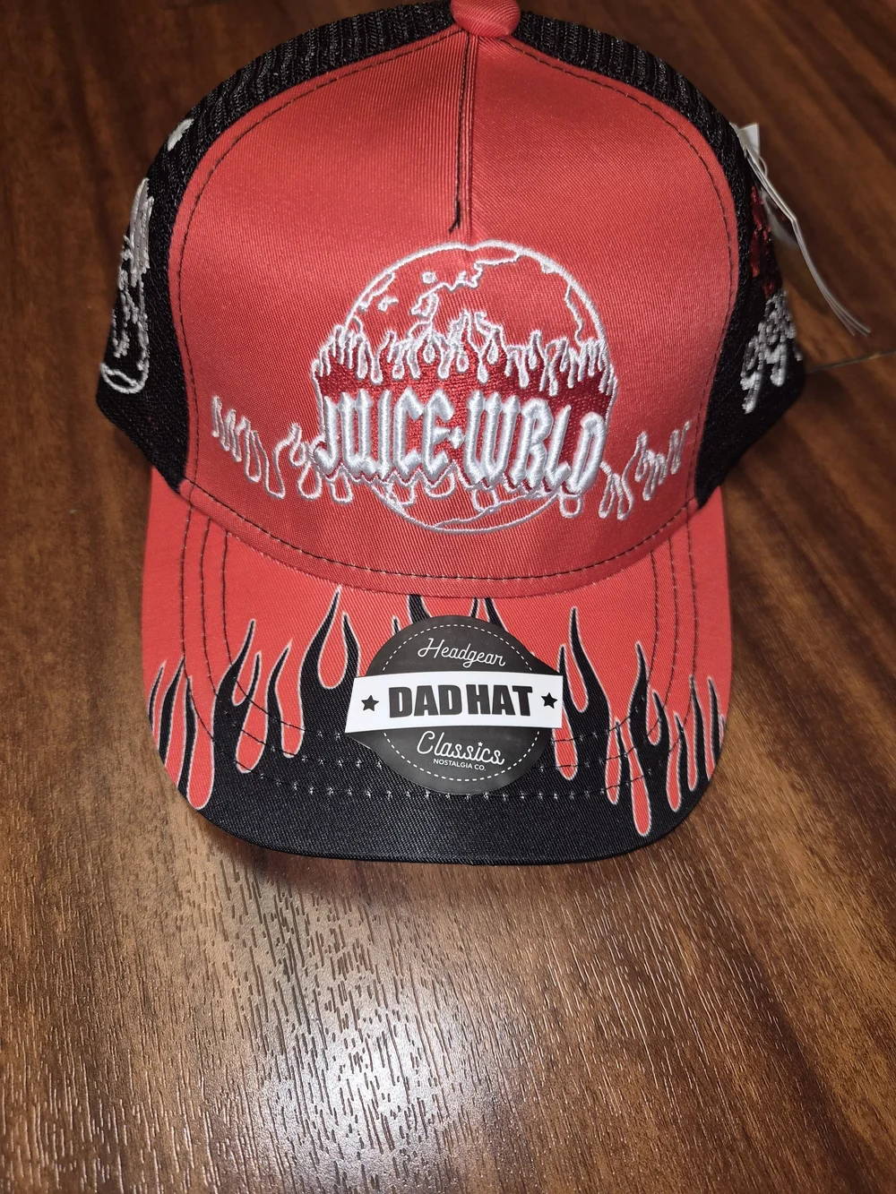 Juice WRLD Red and Black Flame Kids Trucker Hat